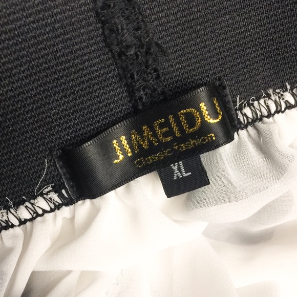 💃GONE💃Black White Polka Dot Lined Maxi Skirt - Picture 5 of 8